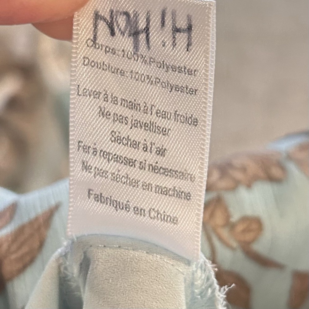 Floral Blouse Sz L Cottagecore Sheer Lightweight Boho 3/4 Balloon Sleeve Ruffle - Picture 10 of 14